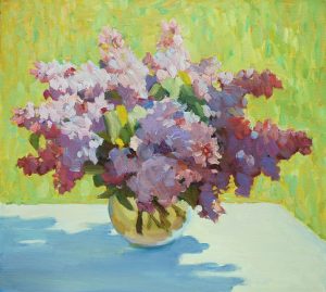 Still Life with Lilacs en Plein Air
