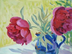 Two Red Peonies
