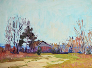 original oil apinting spring village