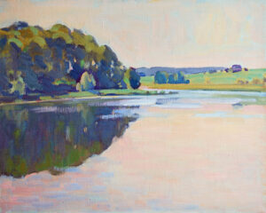 colorist oil painting, original landscape, russian impressionist, plein air art, 16 x 20 unframed
