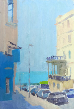 Brighton cityscape oil painting