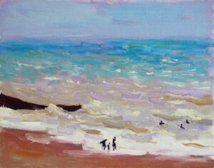 Serenity by the Sea: Brighton Beach Waves original oil painting