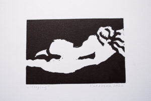 2021, hand printed original print, paper size A4, images size 10 x 15 cm (4" x 6")
