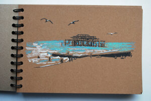 Brighton Old Pier artwork on paper