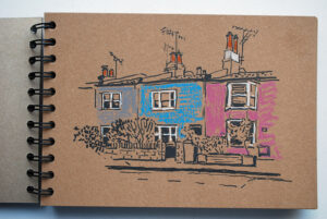 Brighton Street drawing original artwork on paper