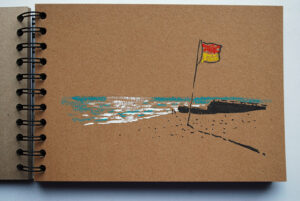 Original drawing on paper Autumn Beach II